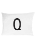 Design Letters Kissenhülle "Q" in Weiß - (L)70 x (B)50 cm