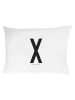 Design Letters Kissenhülle "X" in Weiß - (L)70 x (B)50 cm