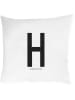 Design Letters Kissenhülle in Weiß - (L)80 x (B)80 cm