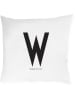 Design Letters Kissenhülle in Weiß - (L)80 x (B)80 cm