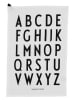 Design Letters Geschirrtuch "Classic" in Weiß/ Schwarz - (L)60 x (B)40 cm