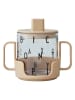 Design Letters 3tlg. Set: Trinkbecher "Grow with your cup" in Beige - (H)18 x Ø 14 cm