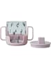 Design Letters 3-częściowy zestaw "Grow with your cup" w kolorze jasnoróżowym - 220 ml