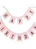 Design Letters Guirlande "Happy Birthday" lichtroze - (L)17,5 cm