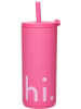 Design Letters Beker "hi." roze - 500 ml
