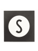 Design Letters Wandhaken "S" in Schwarz - (B)9 x (H)14 cm