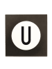 Design Letters Wandhaken "U" in Schwarz - (B)9 x (H)14 cm