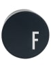 Design Letters Ladestecker "My Charger - F" in Schwarz - Ø 4,5 cm