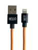 Design Letters Lightning laadkabel oranje - (L)100 cm