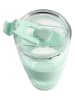 Vialli Design Thermoglas mit Trinkhalm in Hellblau - 600 ml