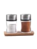 Vialli Design 3tlg. Set: Salz- und Pfefferstreuer