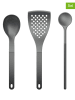 Rosti 3tlg. Kochbesteck-Set "Optima" in Schwarz/ Grau