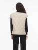 Vila Doorgestikte bodywarmer "Silla" in Crem