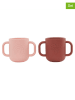 OYOY mini 2er-Set: Trinklernbecher "Kappu" in Rosa/ Rot - ab Geburt