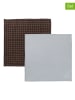 OYOY mini 2-delige set: spuugdoeken "Iro" lichtblauw/bruin - (L)70 x (B)70 cm
