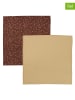 OYOY mini 2-delige set: spuugdoeken "Iro" bruin/beige - (L)70 x (B)70 cm