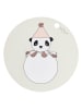 OYOY mini Podkładka stołowa "Panda Pompom" w kolorze kremowym - Ø 39 cm