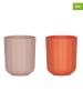 OYOY mini 2er-Set: Lerntrinkbecher "Pullo" in Rosa/ Orange - ab 12 Monaten
