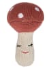 OYOY mini Grzechotka "Mushroom" w kolorze kremowo-czerwonym - 0+