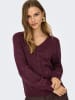 JDY Pullover "Aspen" in Bordeaux