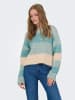 JDY Pullover "Veronica" in Creme/ Türkis