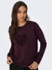JDY Sweatshirt "Paris" bordeaux