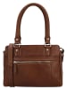 HIDE & STITCHES Leder-Henkeltasche in Hellbraun - (B)35 x (H)22 x (T)8 cm