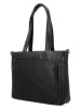 HIDE & STITCHES Leder-Schultertasche in Schwarz - (B)34 x (H)34 x (T)8 cm