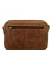 HIDE & STITCHES Leder-Umhängetasche in Hellbraun - (B)21 x (H)14 x (T)4 cm