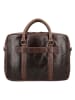 HIDE & STITCHES Leder-Businesstasche in Braun - (B)38 x (H)29 x (T)7 cm