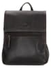 micmacbags Leder-Rucksack "Next Navajo" in Schwarz - (B)23 x (H)26 x (T)9 cm