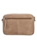HIDE & STITCHES Leder-Umhängetasche in Beige - (B)21 x (H)14 x (T)4 cm