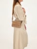 HIDE & STITCHES Leder-Umhängetasche in Beige - (B)21 x (H)14 x (T)4 cm