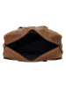 HIDE & STITCHES Leder-Weekender in Hellbraun - (B)39 x (H)27 x (T)18 cm