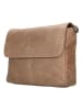 HIDE & STITCHES Leder-Umhängetasche in Beige - (B)24 x (H)17 x (T)7 cm