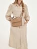 HIDE & STITCHES Leder-Umhängetasche in Beige - (B)24 x (H)17 x (T)7 cm