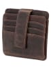HIDE & STITCHES Leren pasetui "Next Navajo" donkerbruin - (B)10 x (H)8,5 x (D)1 cm