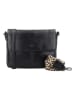 HIDE & STITCHES Leder-Umhängetasche in Schwarz - (B)24 x (H)17 x (T)7 cm