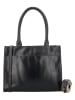 HIDE & STITCHES Leder-Schultertasche in Schwarz - (B)38 x (H)29 x (T)7 cm