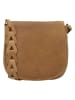 HIDE & STITCHES Leder-Umhängetasche in Hellbraun - (B)20 x (H)19 x (T)5 cm