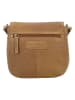 HIDE & STITCHES Leder-Umhängetasche in Hellbraun - (B)20 x (H)19 x (T)5 cm