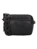 HIDE & STITCHES Leder-Umhängetasche in Schwarz - (B)20 x (H)17 x (T)5 cm