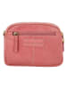 HIDE & STITCHES Leder-Umhängetasche in Rosa - (B)19 x (H)14 x (T)6 cm