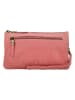 HIDE & STITCHES Leder-Umhängetasche in Rosa - (B)21 x (H)12 x (T)2 cm