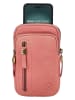 HIDE & STITCHES Leder-Handytasche in Rosa - (B)11 x (H)19 x (T)2 cm