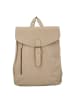 HIDE & STITCHES Leder-Rucksack "Daydreamer" in Beige - (B)25 x (H)32 x (T)12 cm