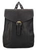 HIDE & STITCHES Leder-Rucksack in Schwarz - (B)25 x (H)32 x (T)12 cm