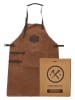 HIDE & STITCHES Leder-Grillschürze in Cognac - (B)63 x (H)85 x (T)0,50 cm