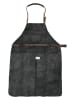 HIDE & STITCHES Leder-Grillschürze in Schwarz - (B)63 x (H)85 x (T)0,50 cm
