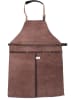 HIDE & STITCHES Leder-Grillschürze in Dunkelbraun - (B)63 x (H)85 x (T)0,50 cm